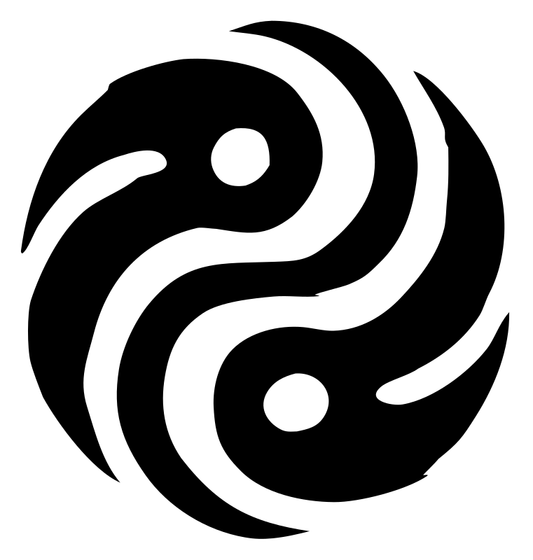 Tribal Swoosh Yin Yang Logo