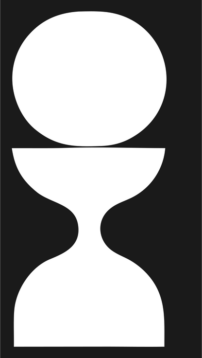 Oval Hourglass Figure Logo #1a1a1a/#ffffff