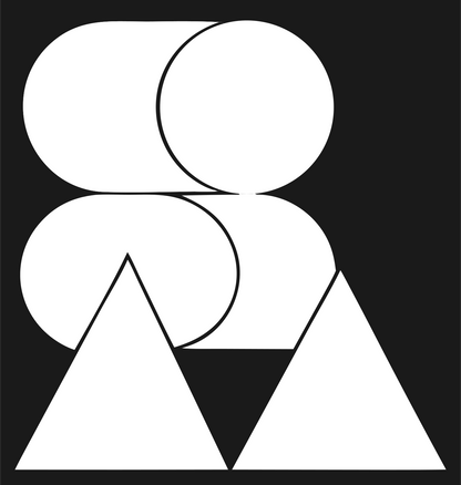 Overlapping Circles Triangles Logo #1a1a1a/#ffffff