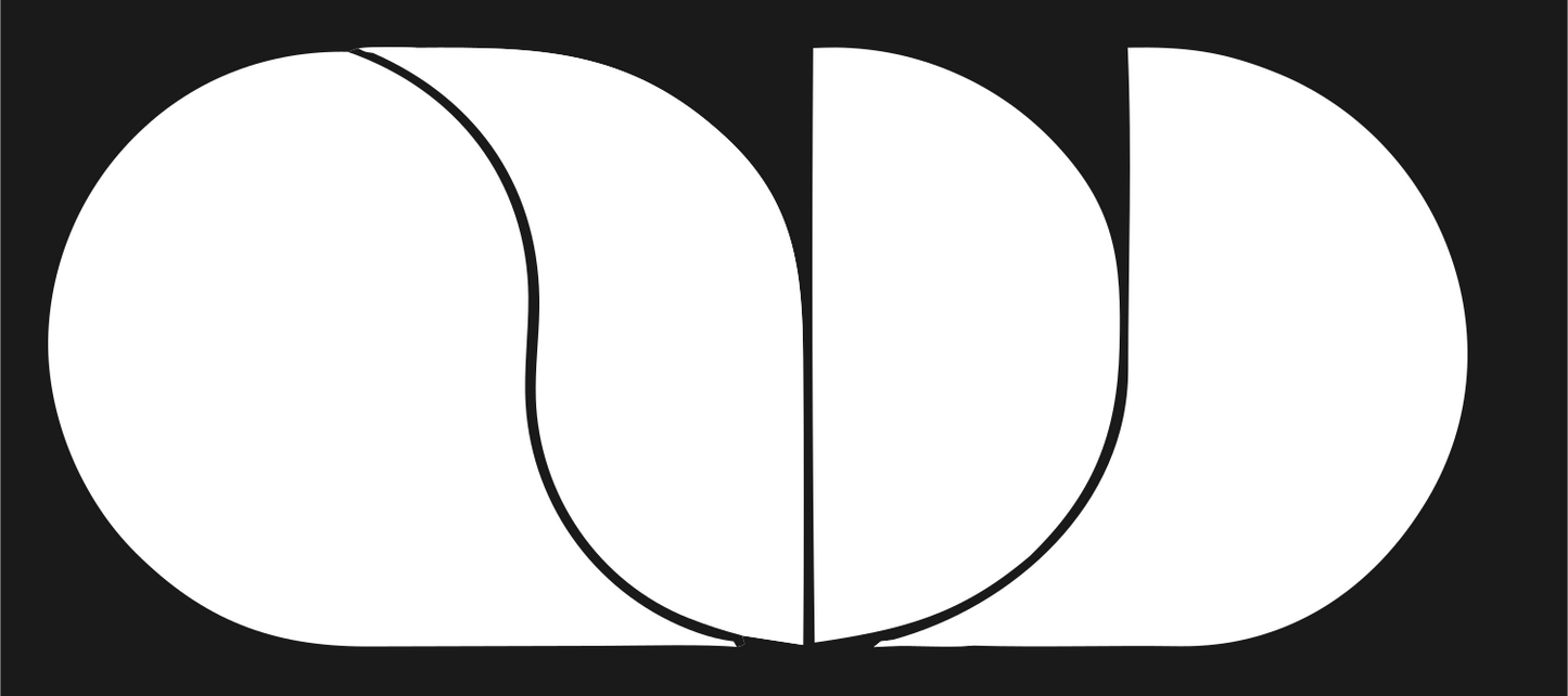 Layered Oval Halves Logo #1a1a1a/#ffffff