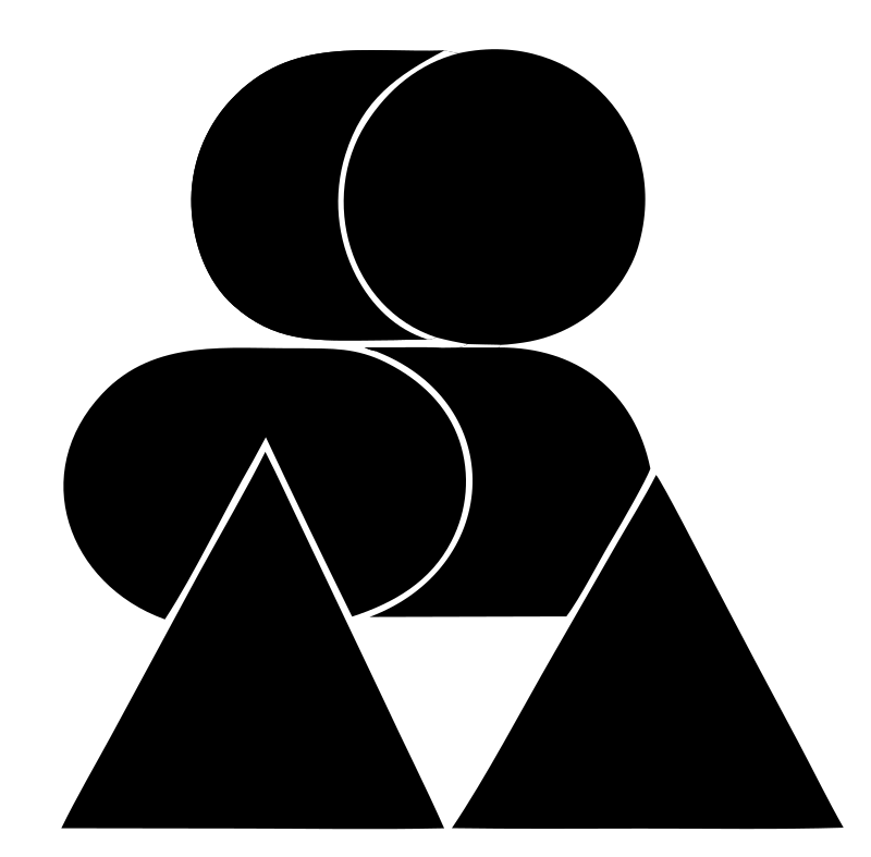 Overlapping Ovals Triangles Logo