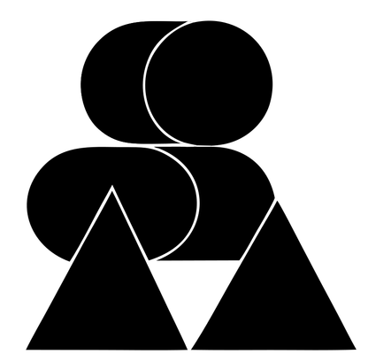 Overlapping Ovals Triangles Logo