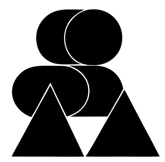 Overlapping Ovals Triangles Logo
