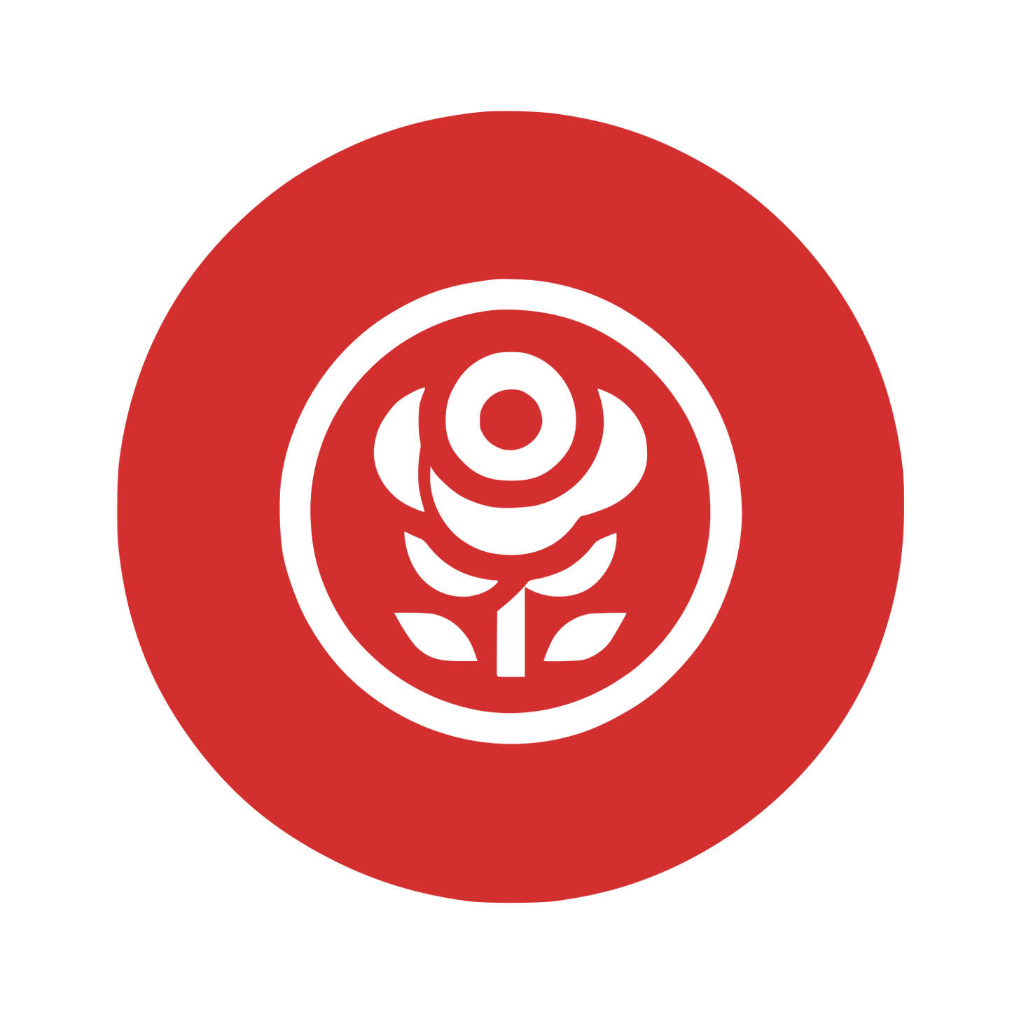Abstract Rose Logo #D32F2F