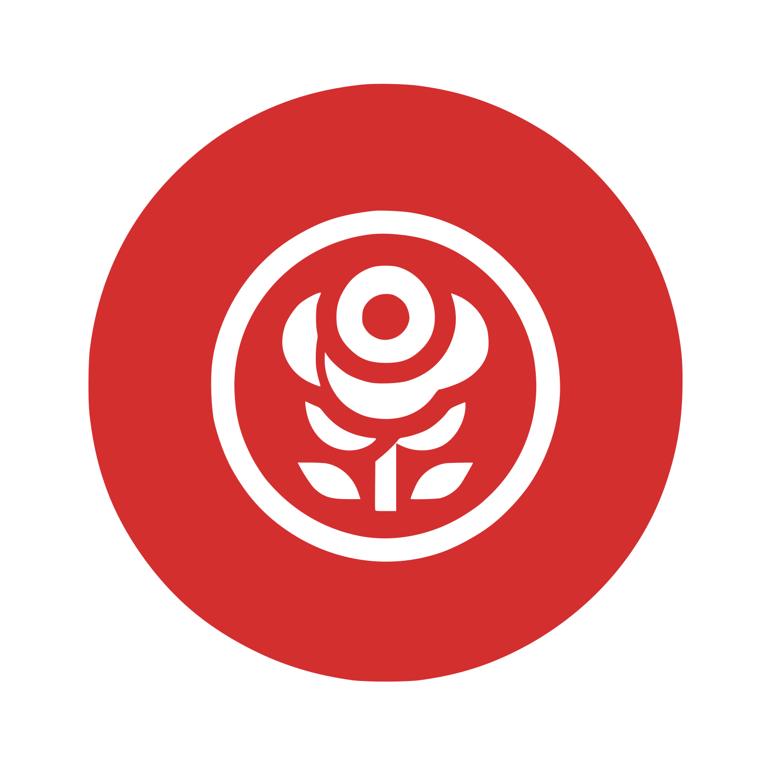 Abstract Rose Logo #D32F2F