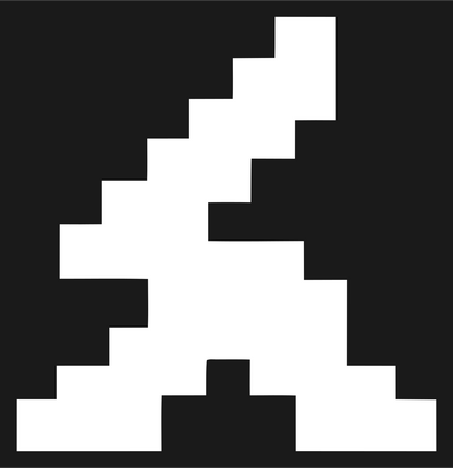 Pixel Mountain Peak Logo #1a1a1a/#ffffff