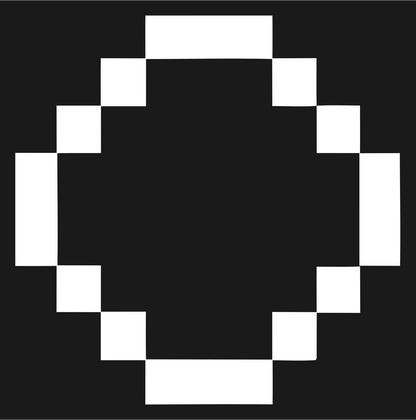 Pixel Circle Ring Logo #1a1a1a/#ffffff
