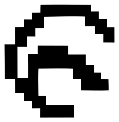 Pixel Spiral Peace Logo