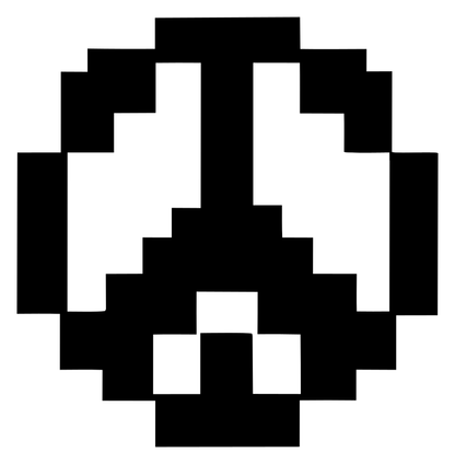 Pixel Peace Symbol Logo