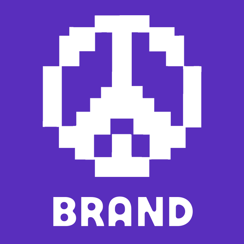 Pixel Peace Symbol Logo preview
