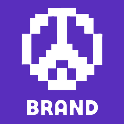Pixel Peace Symbol Logo preview