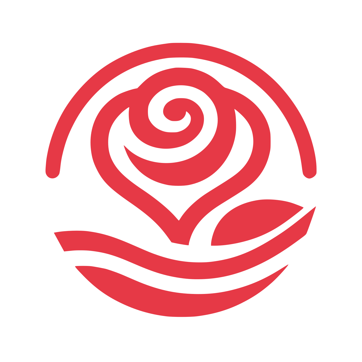 Rose Flower Logo #E63946