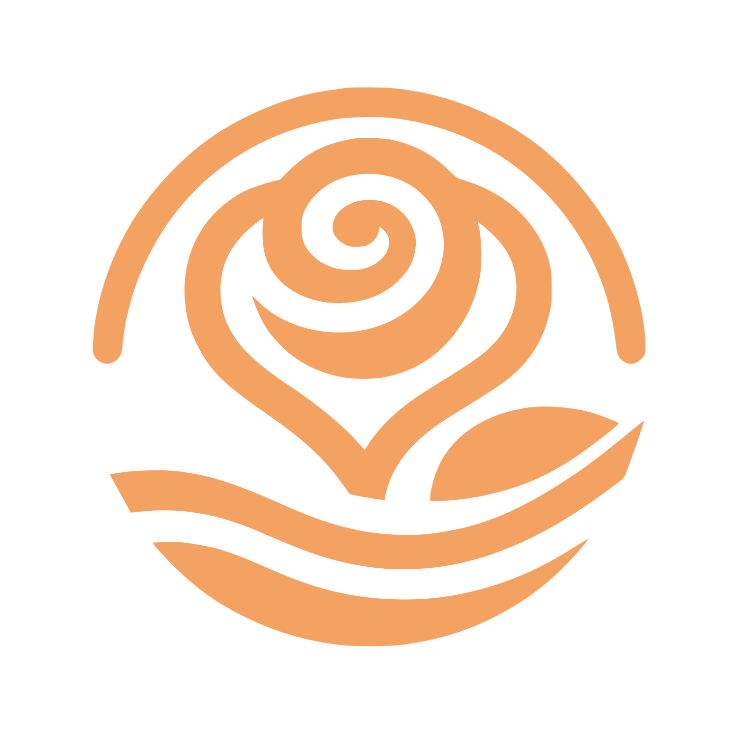 Rose Flower Logo #F4A261