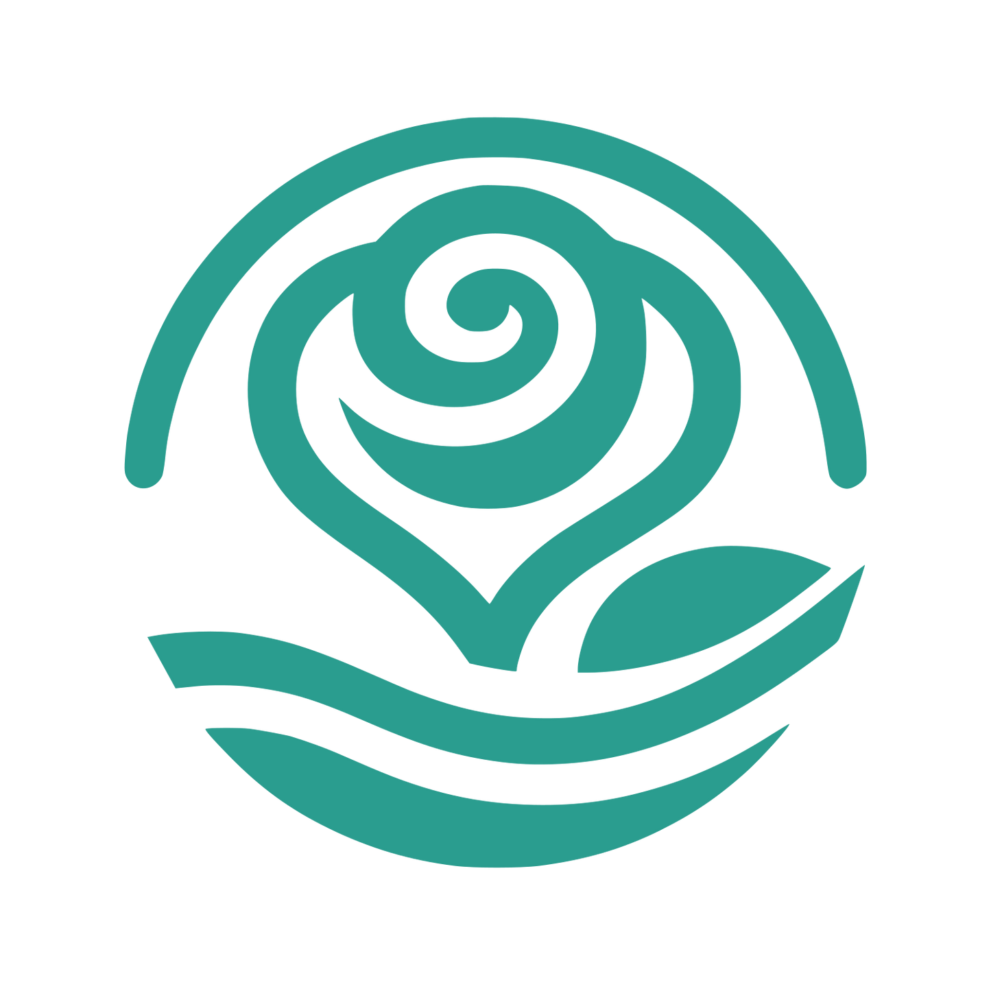 Rose Flower Logo #2A9D8F
