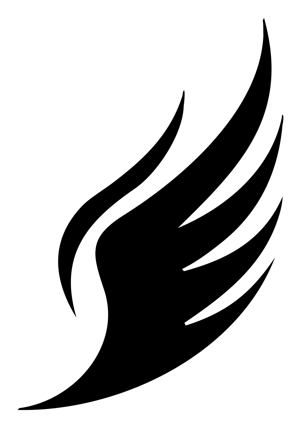 Fluid Single Wing Logo #ffffff/#000000