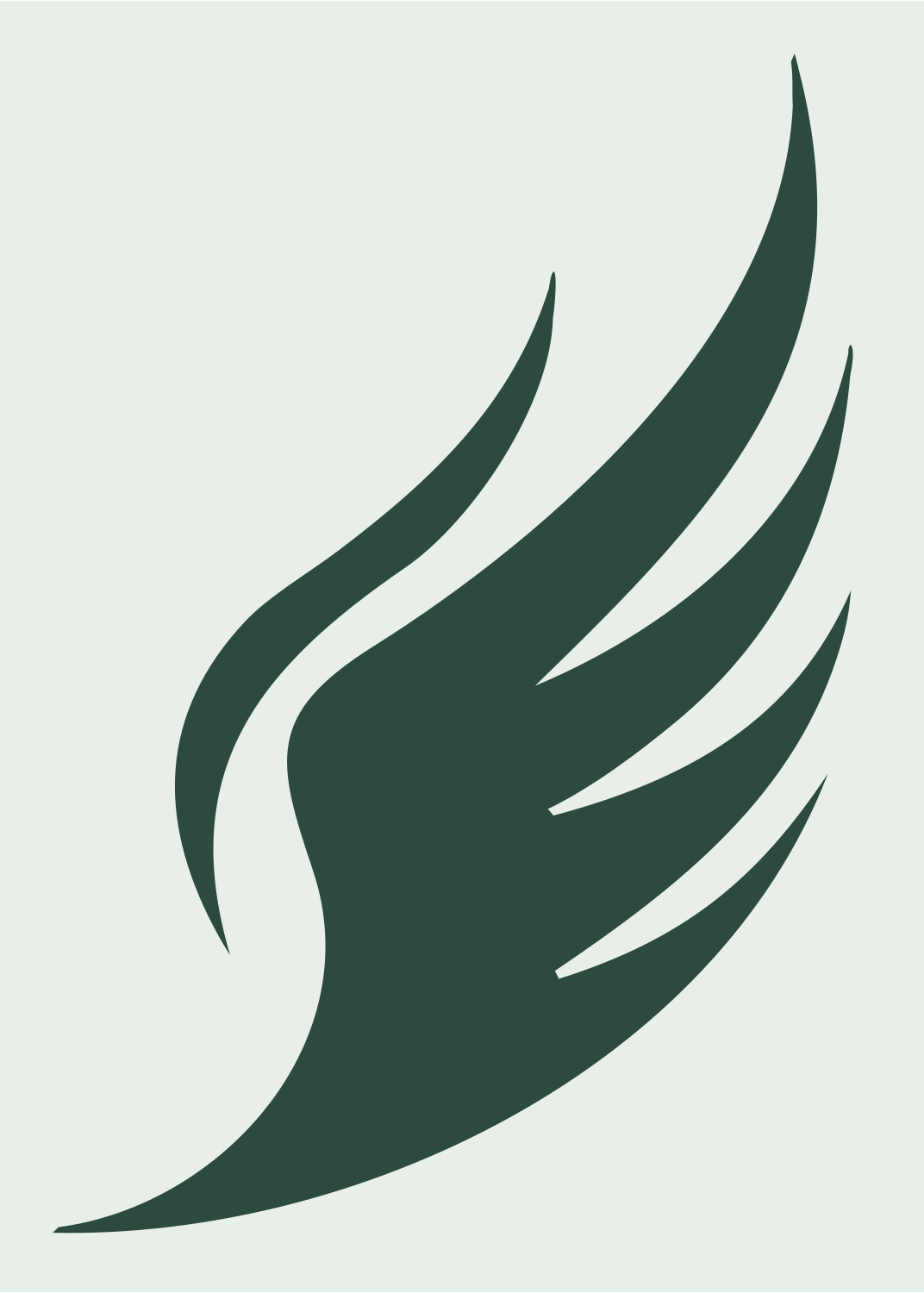 Fluid Single Wing Logo #e8efe9/#2d4a3e