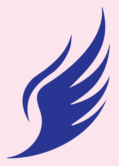 Fluid Single Wing Logo #fce4ec/#283593