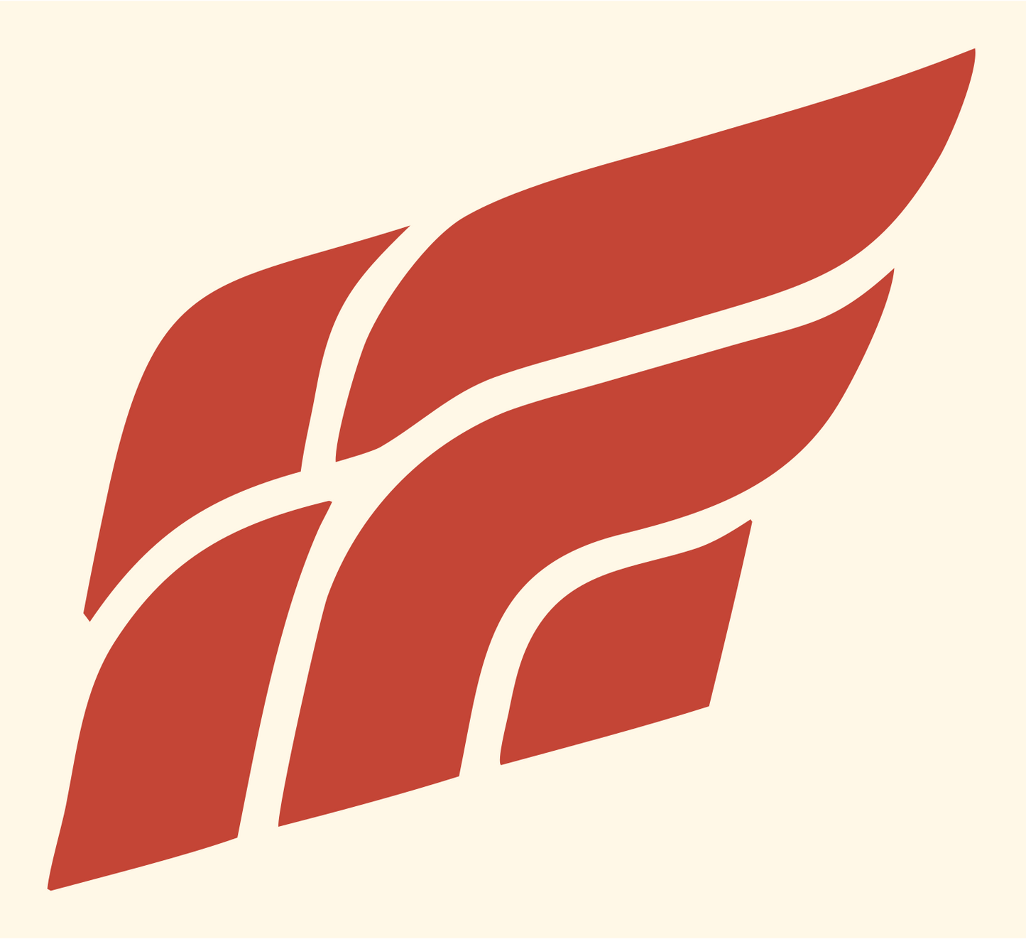 Swiss Style Wing Logo #fff8e7/#c44536