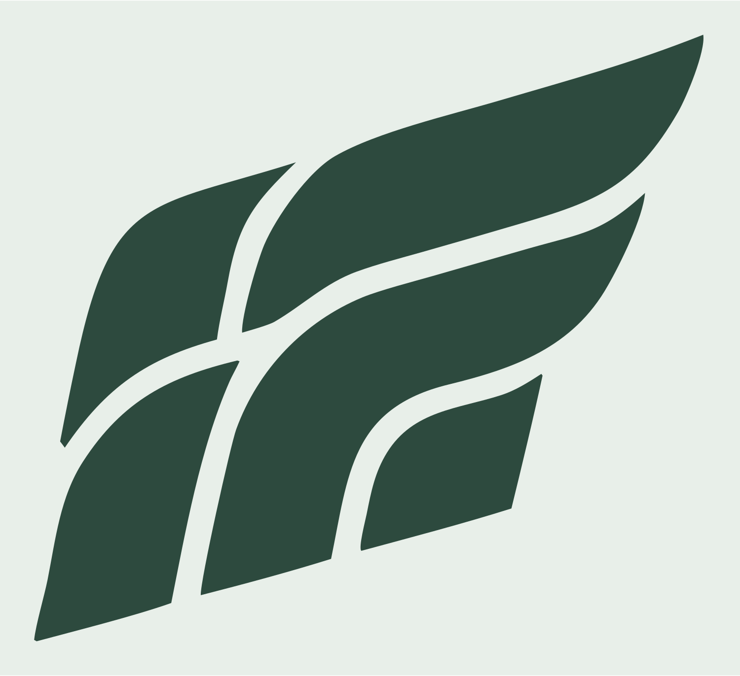 Swiss Style Wing Logo #e8efe9/#2d4a3e