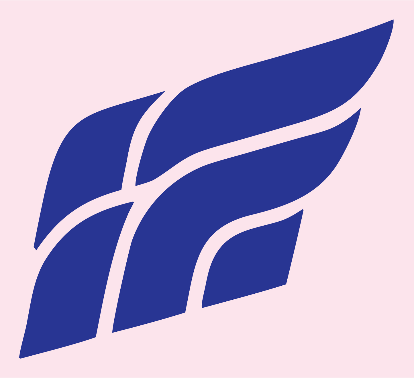 Swiss Style Wing Logo #fce4ec/#283593