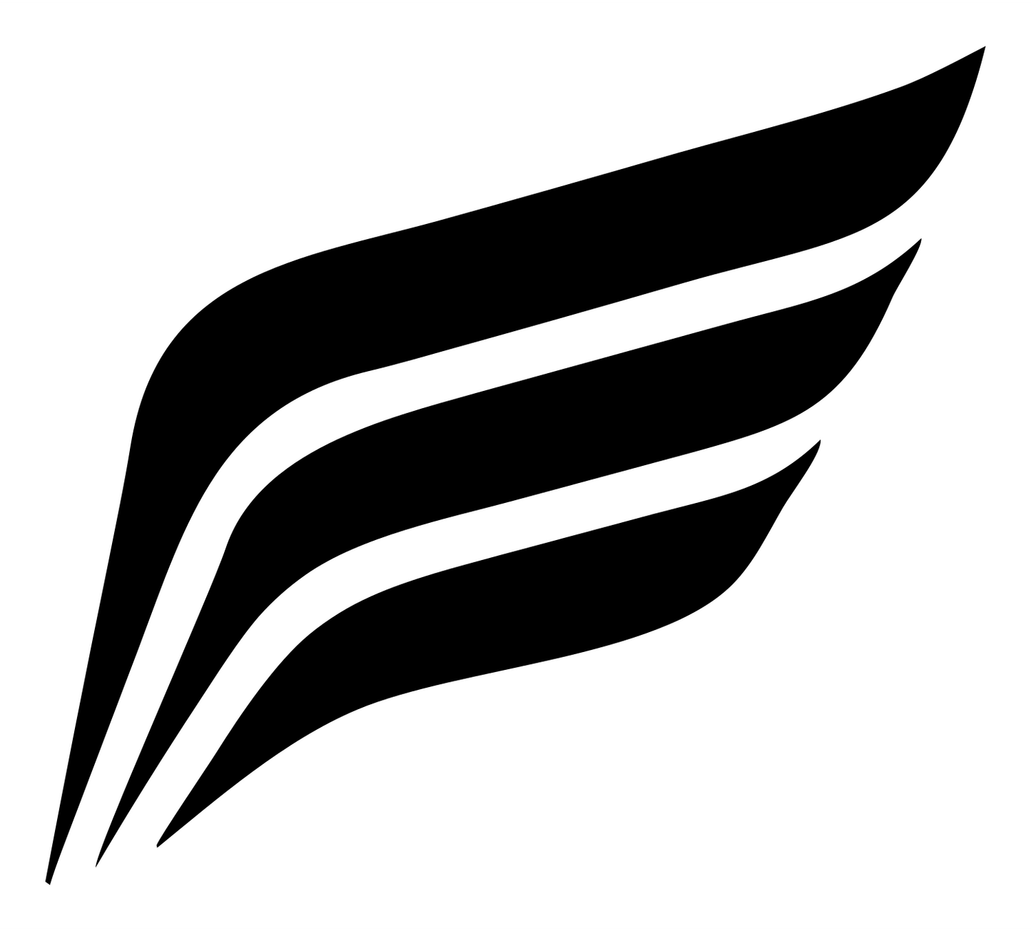 Layered Sweep Wing Logo #ffffff/#000000