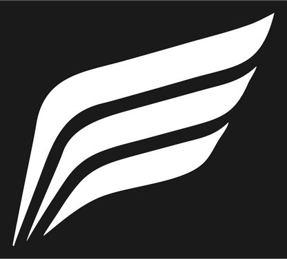 Layered Sweep Wing Logo #1a1a1a/#ffffff