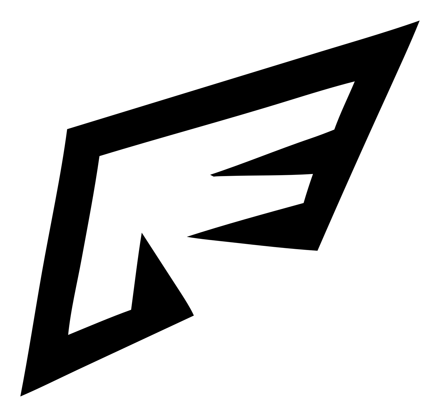 Angled Sharp Wing Logo #ffffff/#000000