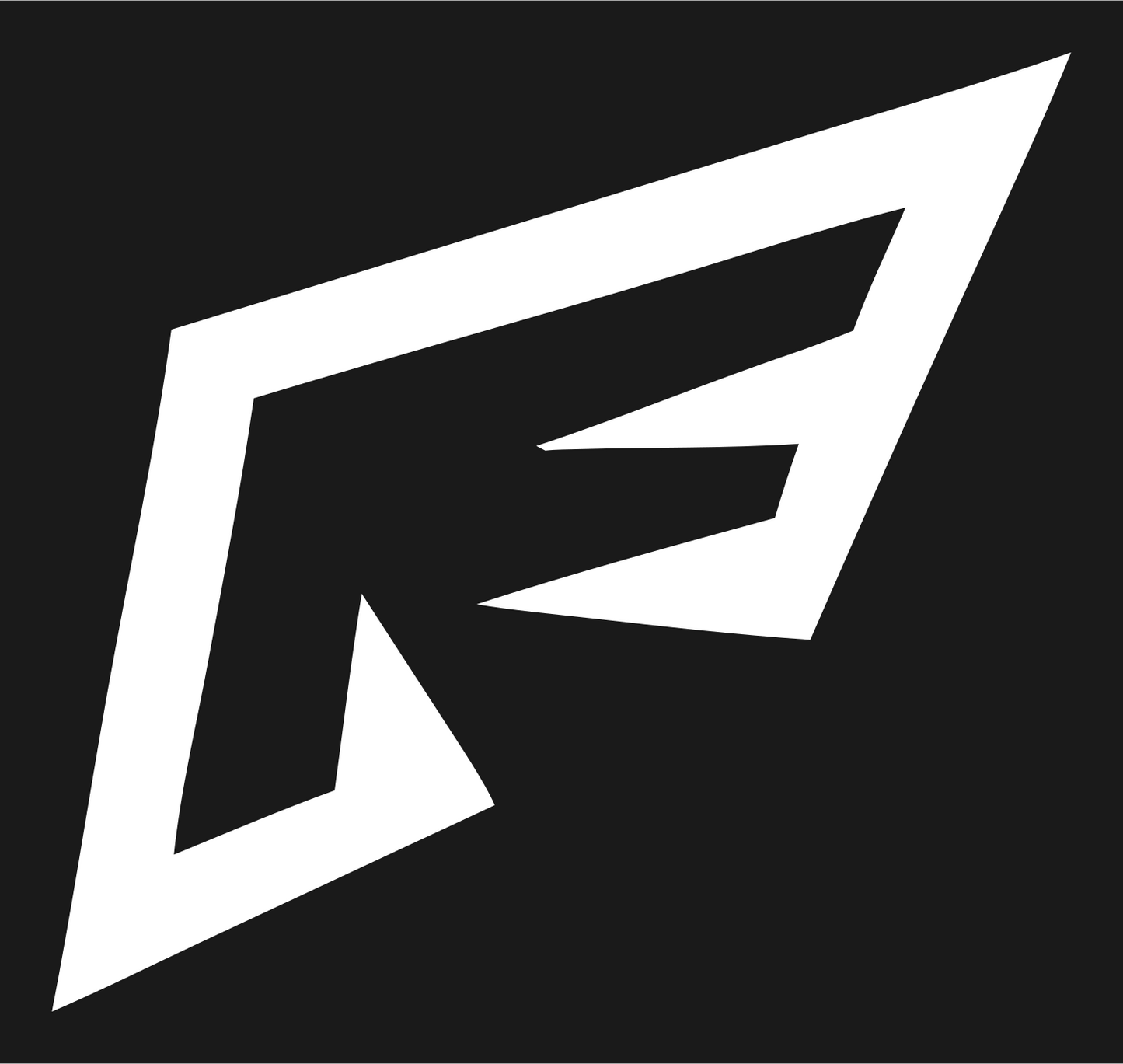 Angled Sharp Wing Logo #1a1a1a/#ffffff