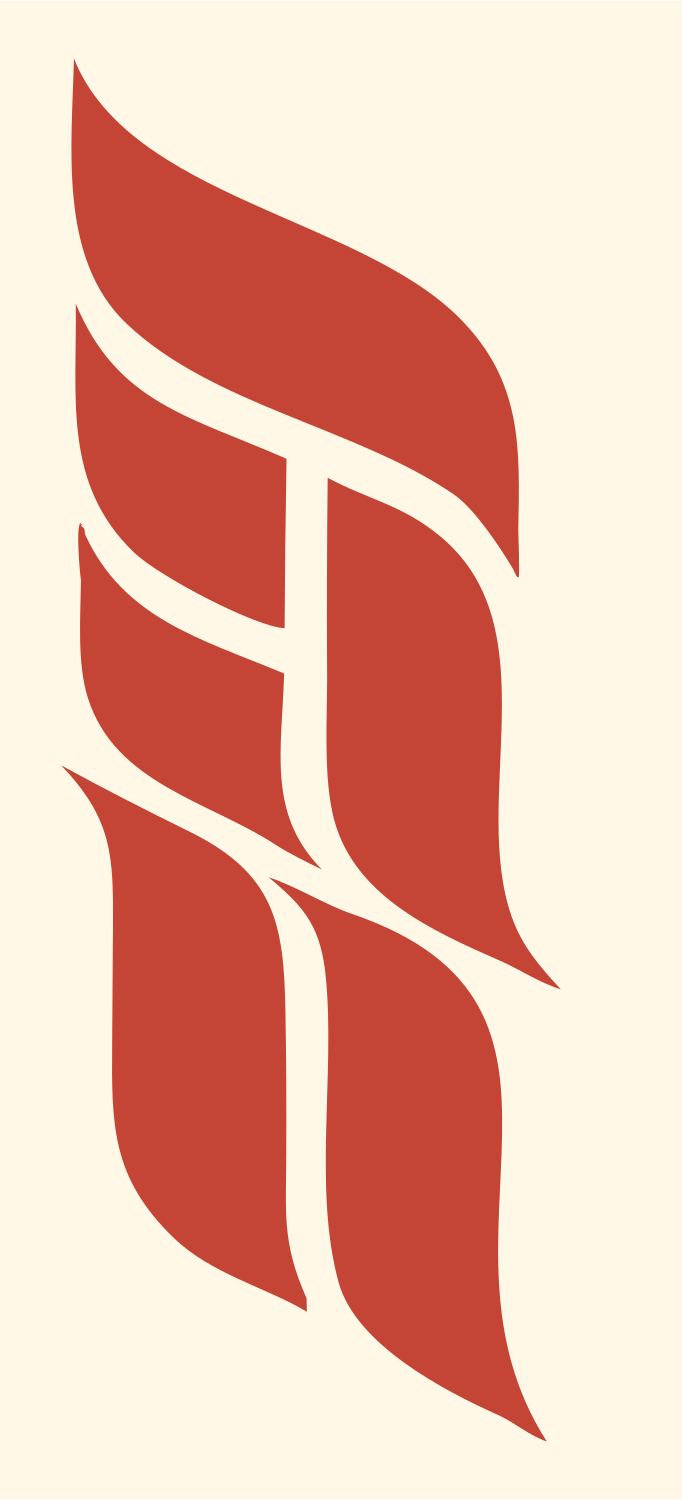 Split Feather Wing Logo #fff8e7/#c44536
