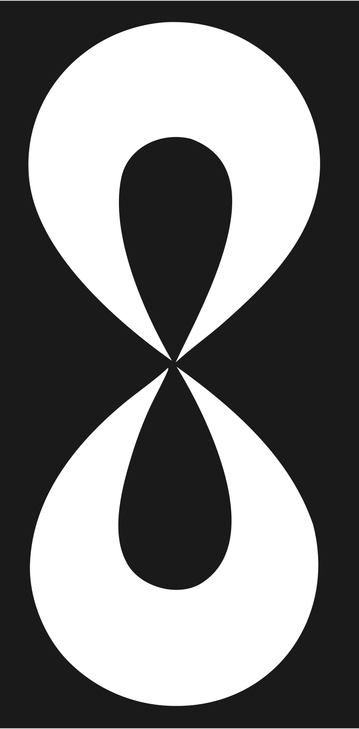 Double Teardrop Infinity Logo #1a1a1a/#ffffff