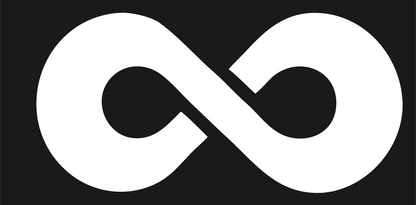 Solid Infinity Symbol Logo #1a1a1a/#ffffff