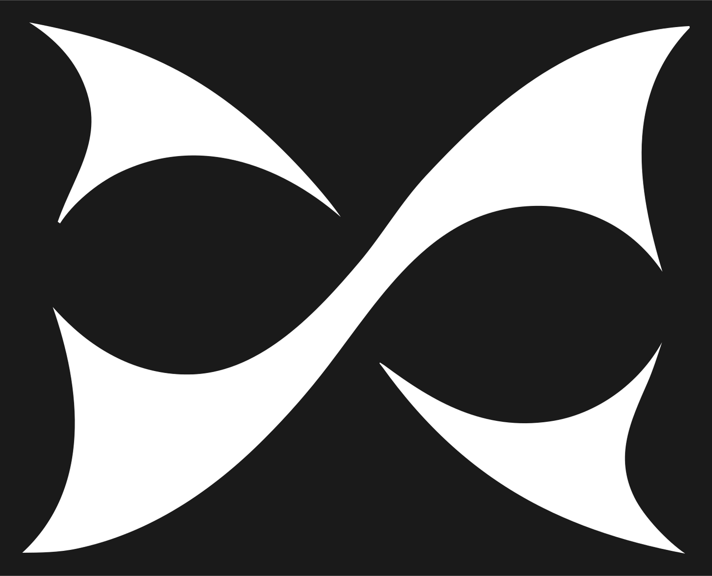 Winged Curve Infinity Logo #1a1a1a/#ffffff