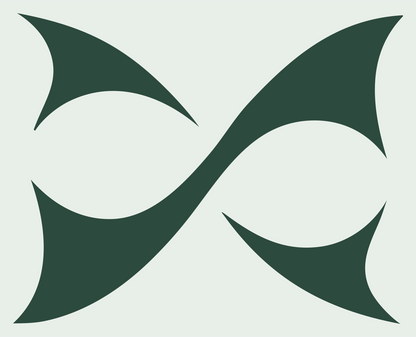 Winged Curve Infinity Logo #e8efe9/#2d4a3e