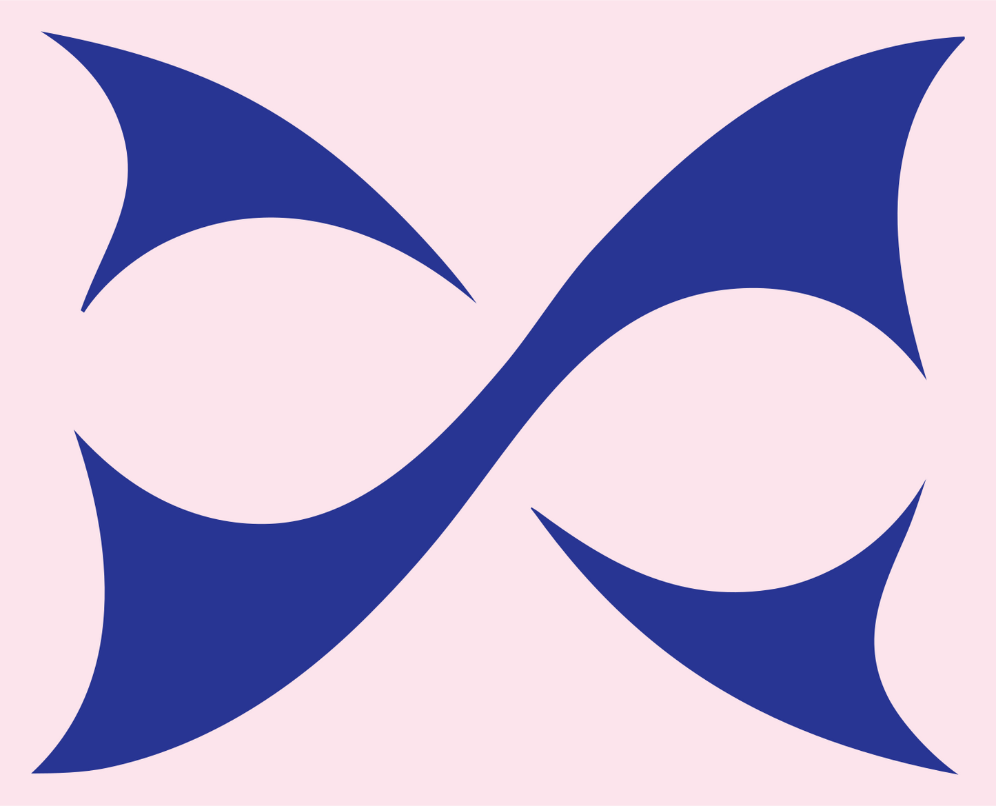 Winged Curve Infinity Logo #fce4ec/#283593