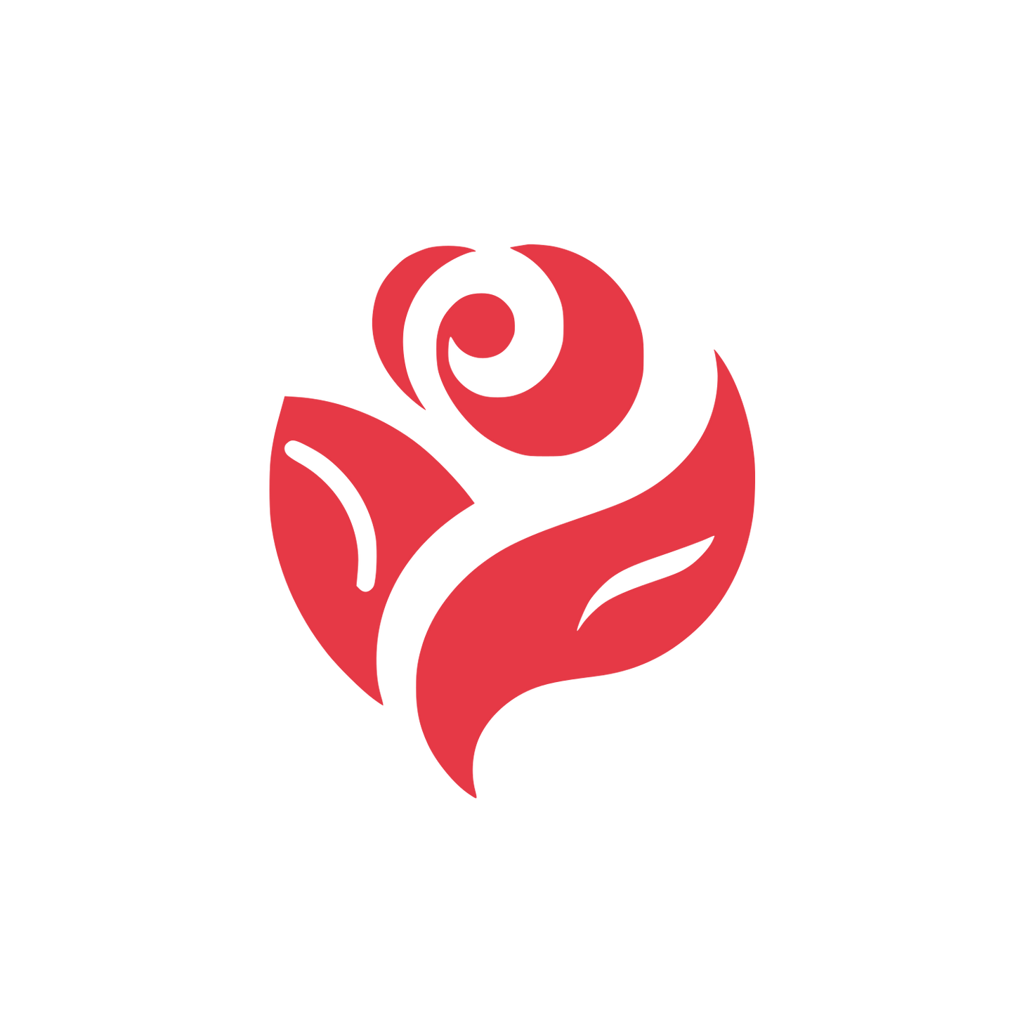 Rose Flower Logo #E63946