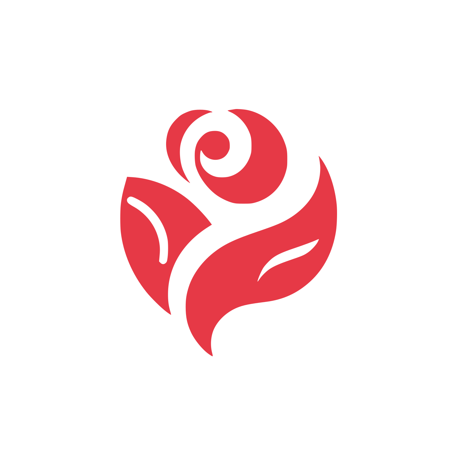 Rose Flower Logo #E63946