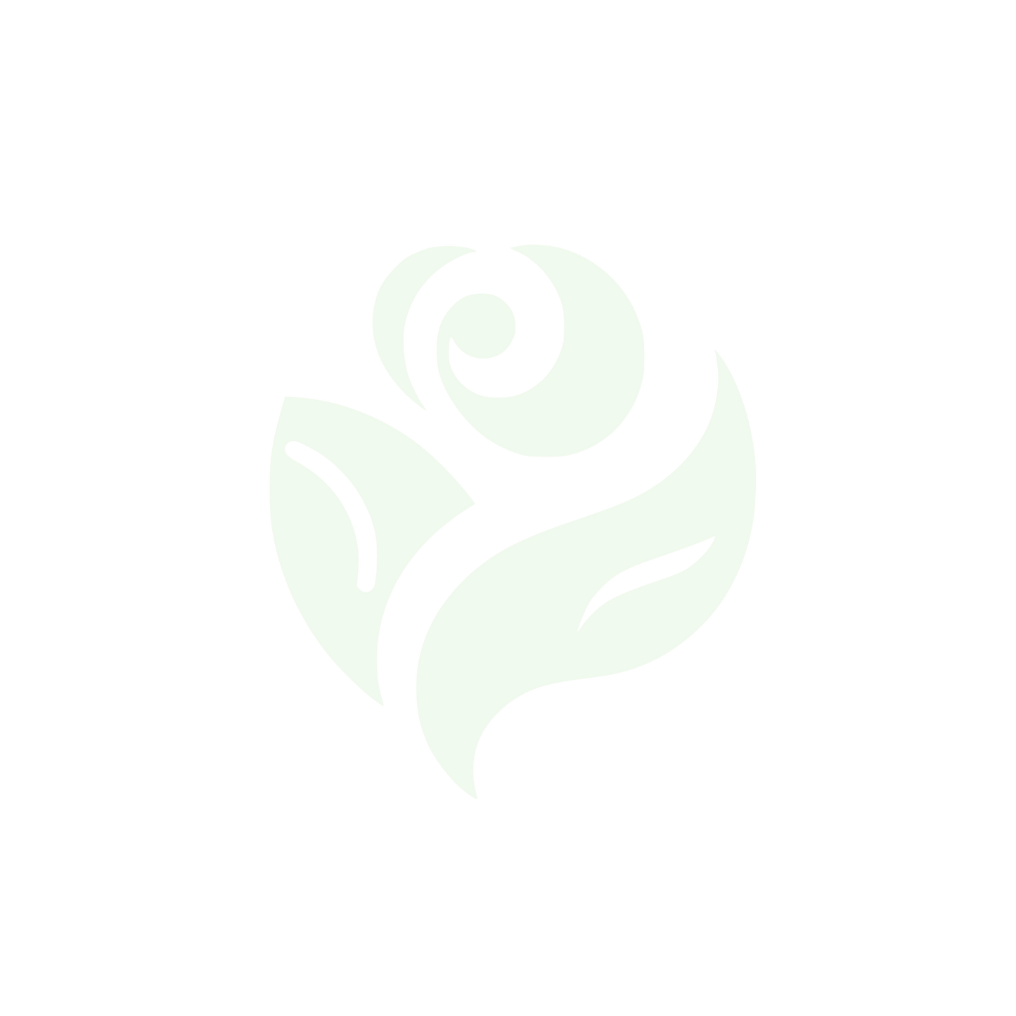 Rose Flower Logo  #F1FAEE