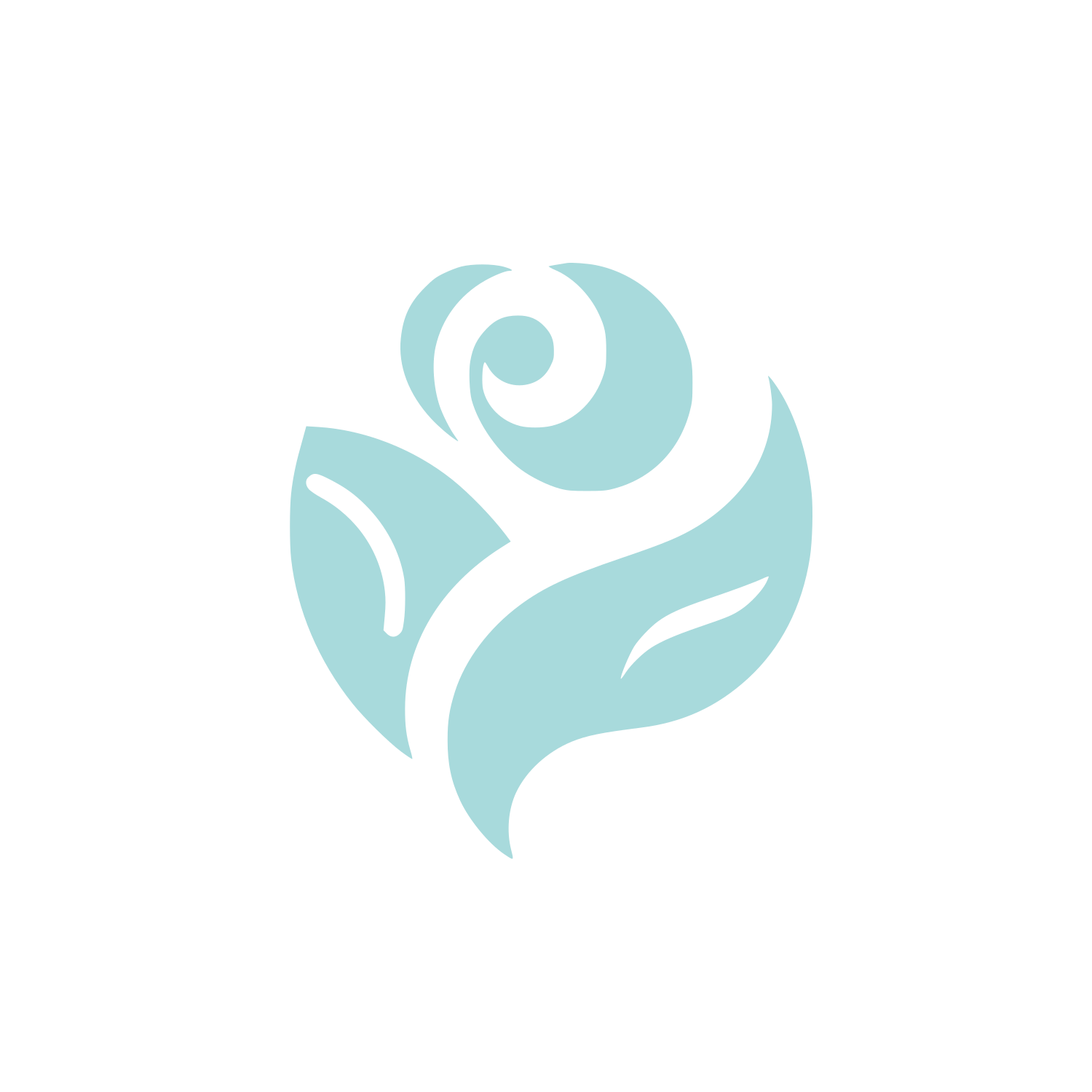 Rose Flower Logo #A8DADC