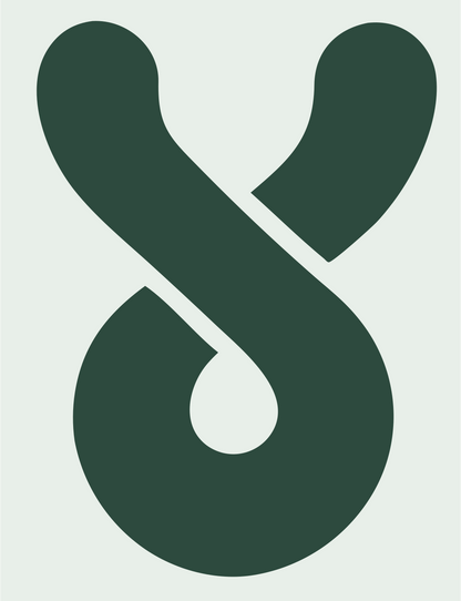 Twisted Ribbon Loop Logo #e8efe9/#2d4a3e