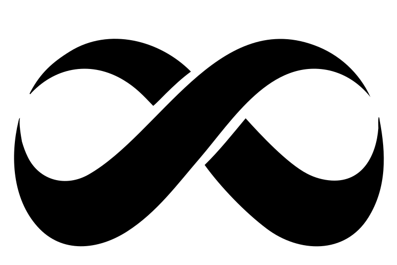 Lemniscate Cutout Infinity Logo