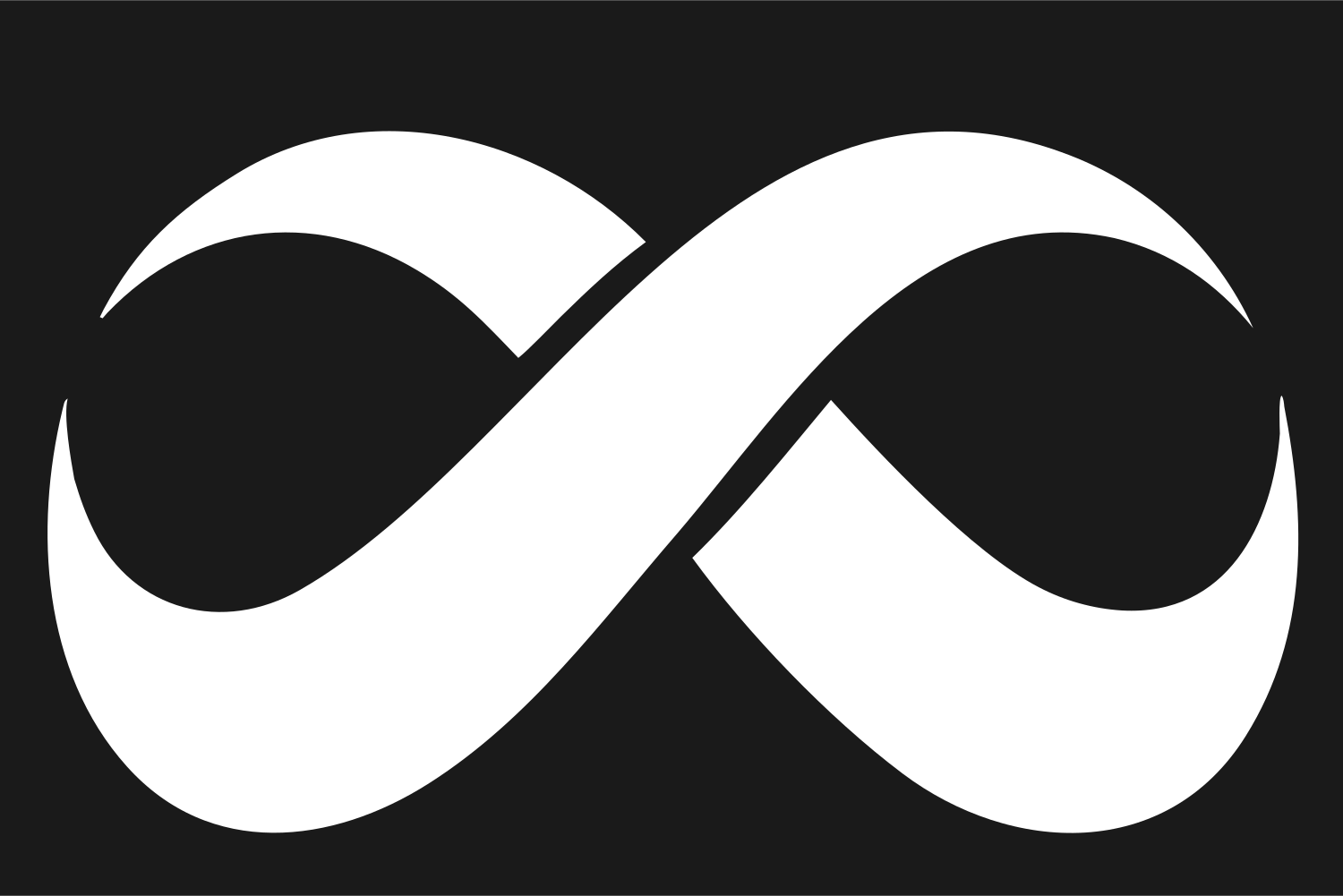 Lemniscate Cutout Infinity Logo #1a1a1a/#ffffff