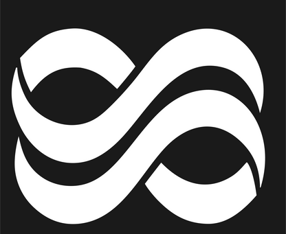 Layered Wave Infinity Logo #1a1a1a/#ffffff
