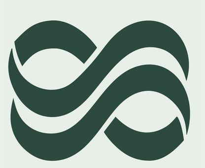 Layered Wave Infinity Logo #e8efe9/#2d4a3e