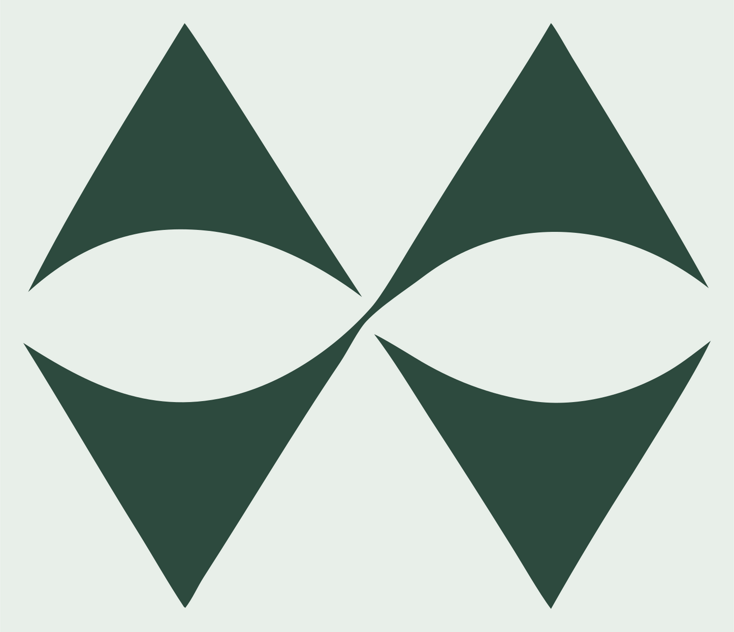 Four Diamond Petal Logo #e8efe9/#2d4a3e