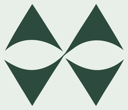 Four Diamond Petal Logo #e8efe9/#2d4a3e