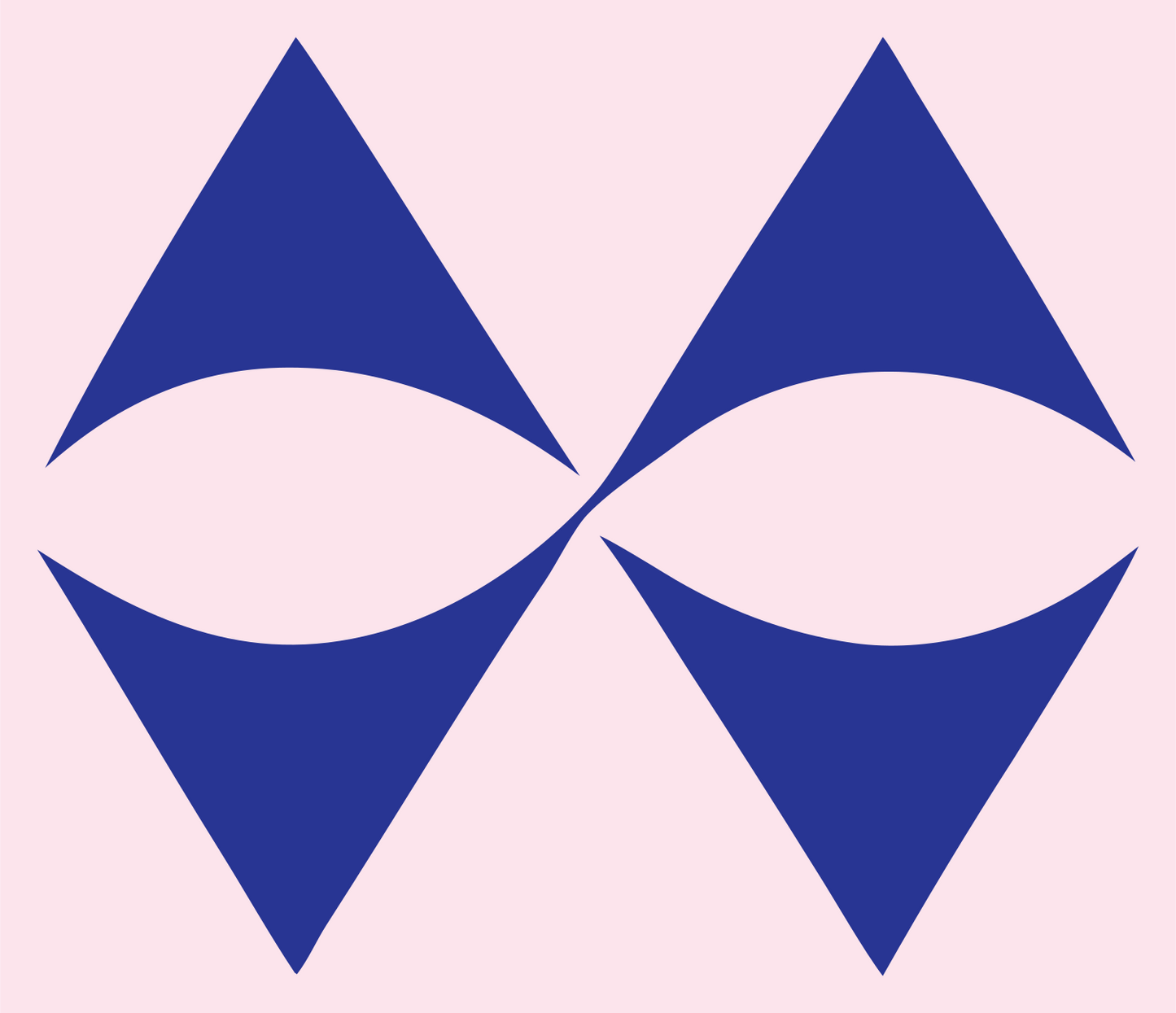 Four Diamond Petal Logo #fce4ec/#283593