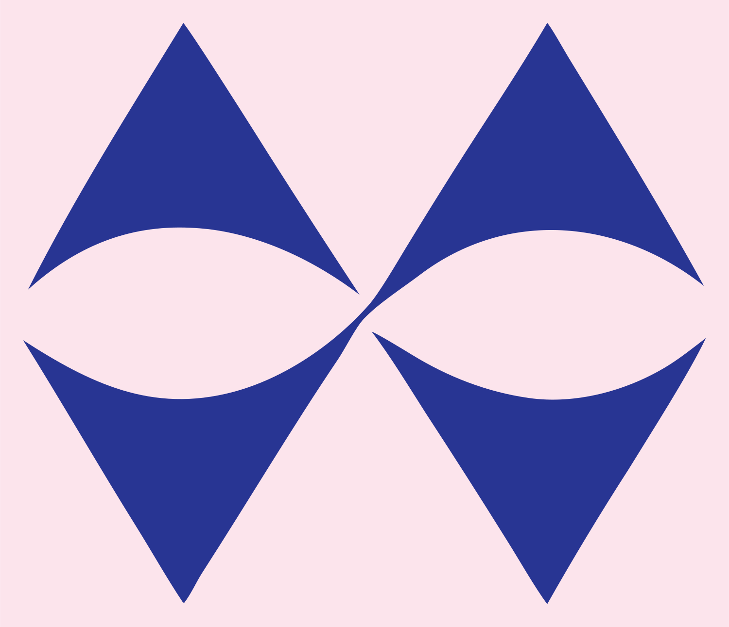 Four Diamond Petal Logo #fce4ec/#283593