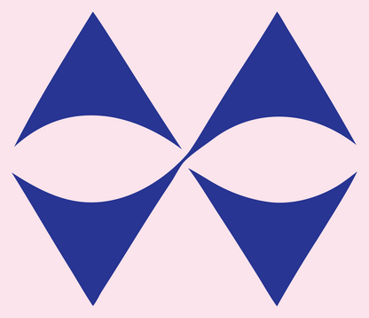 Four Diamond Petal Logo #fce4ec/#283593