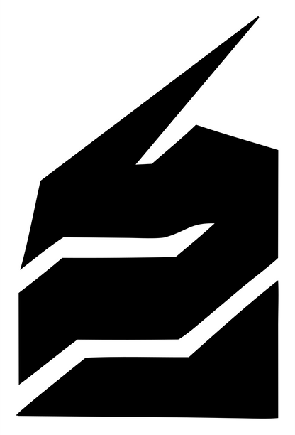 Industrial Bolt Brain Logo #ffffff/#000000