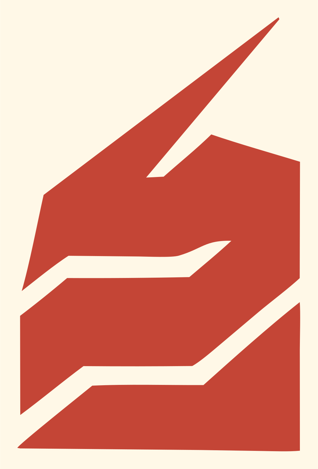 Industrial Bolt Brain Logo #fff8e7/#c44536